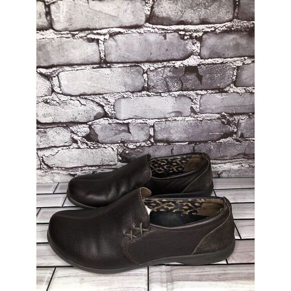 Abeo Eastbourne Dark Brown Leather Slip On Comfort Shoes Women’s Sz 10M US/41EU - Picture 10 of 16